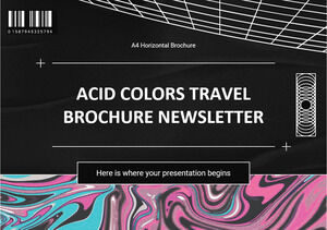 Brochure di viaggio sui colori acidi Newsletter