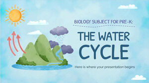 Pre-K için Biyoloji Konusu: Su Döngüsü