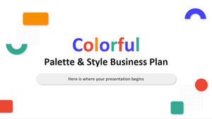 Paleta colorida e plano de negócios de estilo