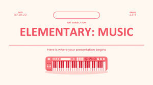 Materia artistica per la scuola elementare - 4a elementare: musica