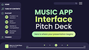 Musik-App-Schnittstelle Pitch Deck