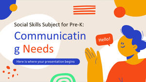 Umiejętności społeczne Przedmiot dla Pre-K: komunikowanie potrzeb