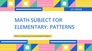 Matéria de Matemática para o Ensino Fundamental - 1ª Série: Padrões
