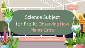 موضوع العلوم لمرحلة ما قبل الروضة: ملاحظة كيفية نمو النباتات