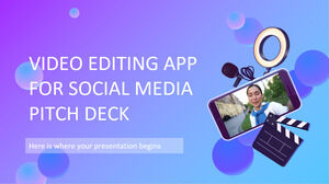 Aplicație de editare video pentru Social Media Pitch Deck