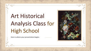 Cours d'analyse historique de l'art pour le lycée