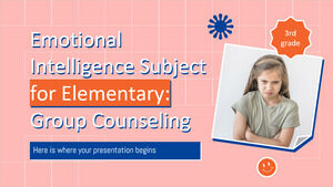 Materia Intelligenza Emotiva per la Scuola Elementare - 3° Grado: Counseling di Gruppo