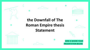 Dichiarazione di tesi sulla caduta dell'Impero Romano