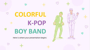 Groupe de garçons K-pop coloré