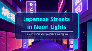 Calles japonesas en luces de neón