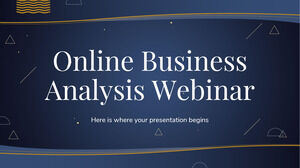Webinar on-line sobre análise de negócios