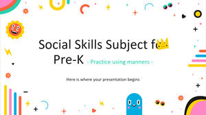 Asignatura de Habilidades Sociales para Pre-K: Practica el uso de modales