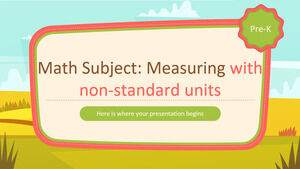 Assunto de matemática para pré-escola: medição com unidades não padronizadas