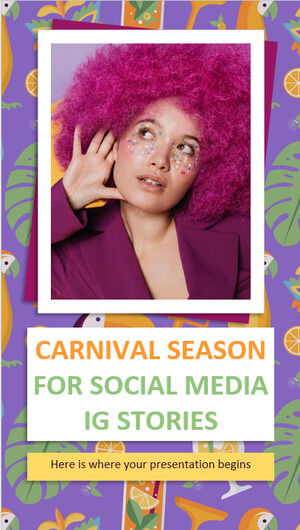 Temporada de carnaval para las historias de IG en las redes sociales