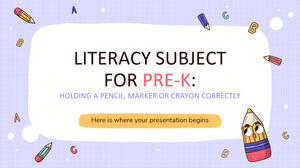 Mata Pelajaran Literasi Pra-K: Memegang Pensil, Spidol atau Krayon dengan Benar