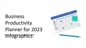 Pianificatore della produttività aziendale per infografiche 2023