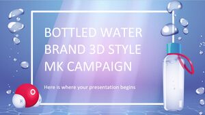 Campagne MK de style 3D de la marque d'eau en bouteille