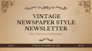 Newsletter de style journal vintage