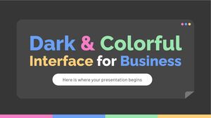 อินเทอร์เฟซสีเข้มและมีสีสันสำหรับธุรกิจ
