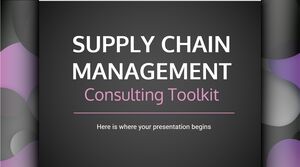 Set de instrumente de consultanță pentru managementul lanțului de aprovizionare