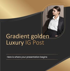 Postagem IG de luxo dourado gradiente para empresas