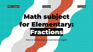 Materia di matematica per le elementari - 1a elementare: Frazioni