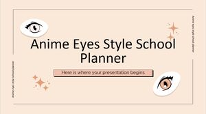 Anime Gözler Stil Okul Planlayıcısı