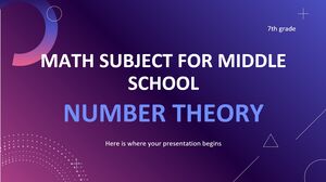 Matière mathématique pour le collège - 7e année : théorie des nombres