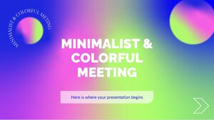 Minimalistisches und farbenfrohes Treffen
