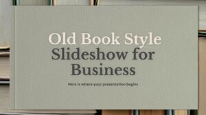 Apresentação de slides em estilo de livro antigo para empresas