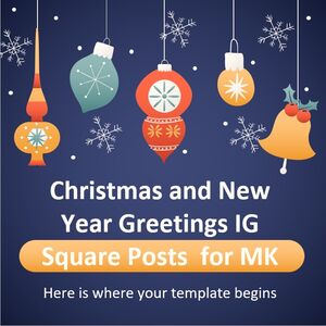 MK 용 크리스마스 및 새해 인사말 IG Square Posts