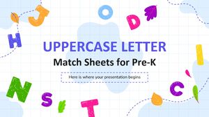 Folhas de correspondência de letras maiúsculas para Pré-K