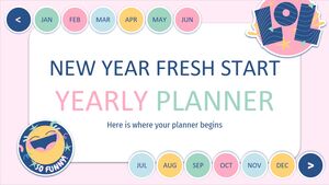 Planificateur annuel Nouveau départ du Nouvel An