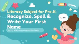 Sujet d'alphabétisation pour la maternelle : reconnaître, épeler et écrire votre prénom