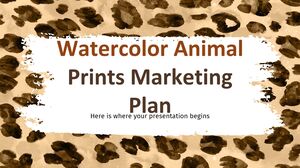 水彩動物圖案行銷計劃