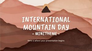 Minitema do Dia Internacional da Montanha