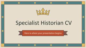 Currículo de historiador especialista