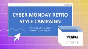 Campanha estilo retrô da Cyber ​​​​Monday