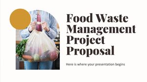 Proposta de Projeto de Gestão de Resíduos Alimentares