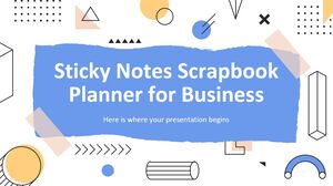 Planificateur de scrapbooking de notes autocollantes pour les entreprises