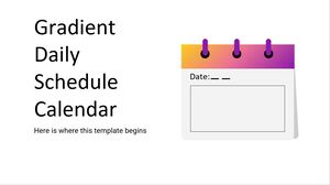 Calendario de horario diario degradado