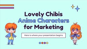 Beaux personnages d'anime Chibis pour le marketing