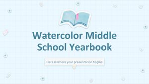 Watercolor Middle School Yearbook