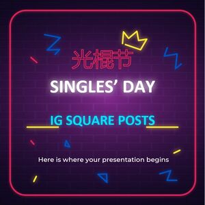 Publications IG Square pour la Journée des célibataires