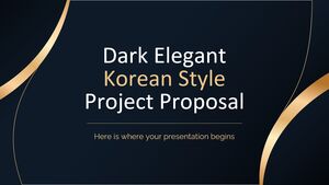 Propuesta de proyecto de estilo coreano oscuro y elegante