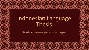 Indonesian Language Thesis