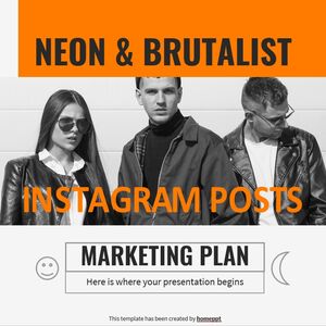 โพสต์ Instagram ของ Neon & Brutalist แผน MK