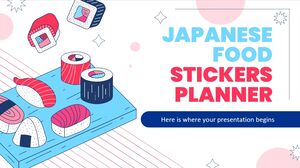 Pianificatore di adesivi per cibo giapponese