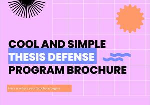Coole und einfache Broschüre zum Verteidigungsprogramm für Abschlussarbeiten