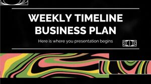 Wöchentlicher Timeline-Businessplan